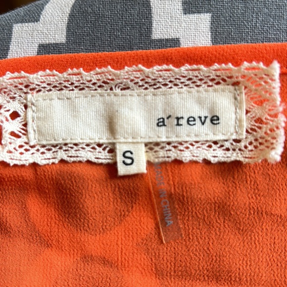 A’reve Semi-sheer with lace sleeves and trim top szS - Picture 9 of 11